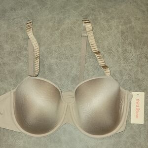 ThirdLove Women's Cream Bra with Textured Straps